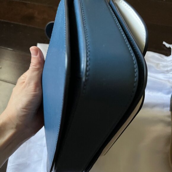 Michael Kors Sloan Editor Large Crossbody Bag Chambray Multi Gold - Picture 4 of 9